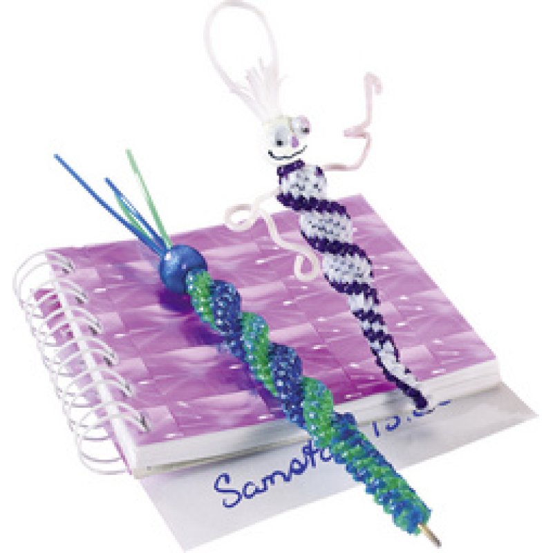 folia Fil pour scoubidou Glitter Mix, longueur: 1 m