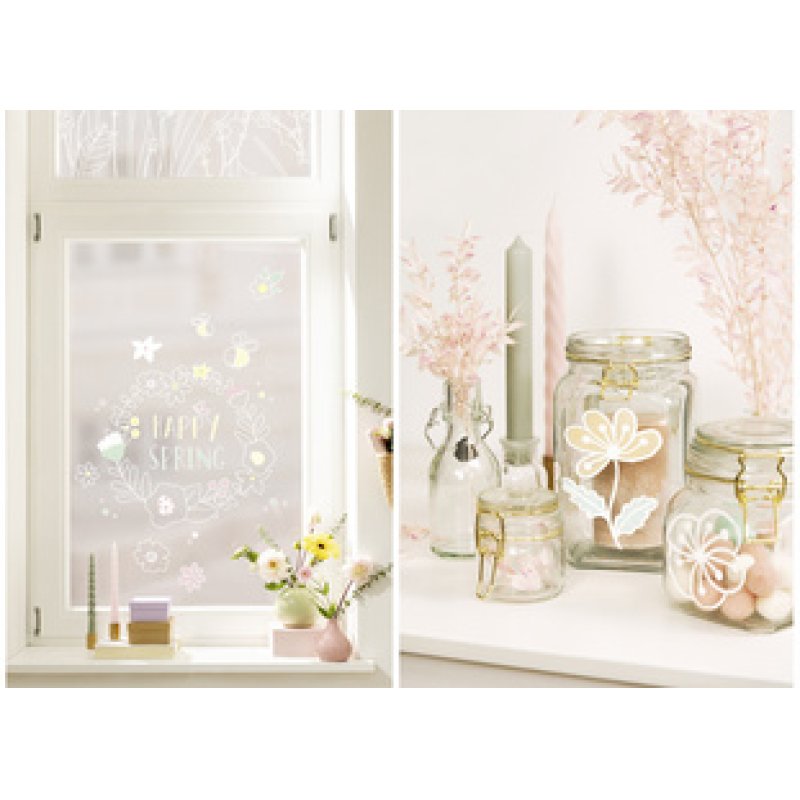 folia Modèles de décoration pour fenêtres "BLOOM & GROW"