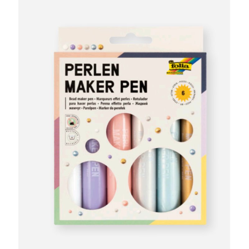Folia 36029 marker 6 pc(s) Gold, Light Blue, Lilac, Rose, Silver, White
