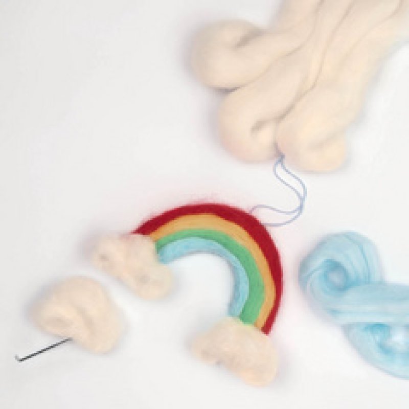 folia Laine feutrée "RAINBOW", 350 g, assortie