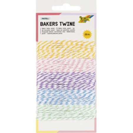 folia Ficelle décorative "Bakers Twine PASTELL"