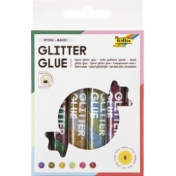 folia Colle pailletée "Glitterglue SPIRAL NEON", assortie