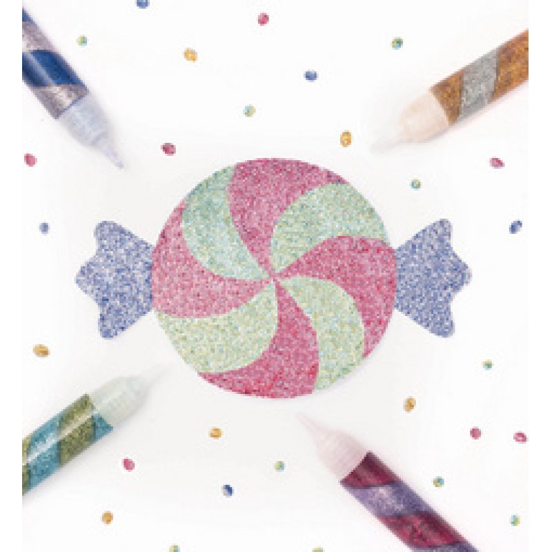 folia Colle pailletée "Glitterglue SPIRAL NEON", assortie