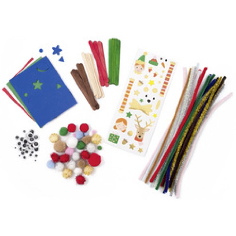 folia Kit d'activités en fil chenille WINTER, 199 pièces