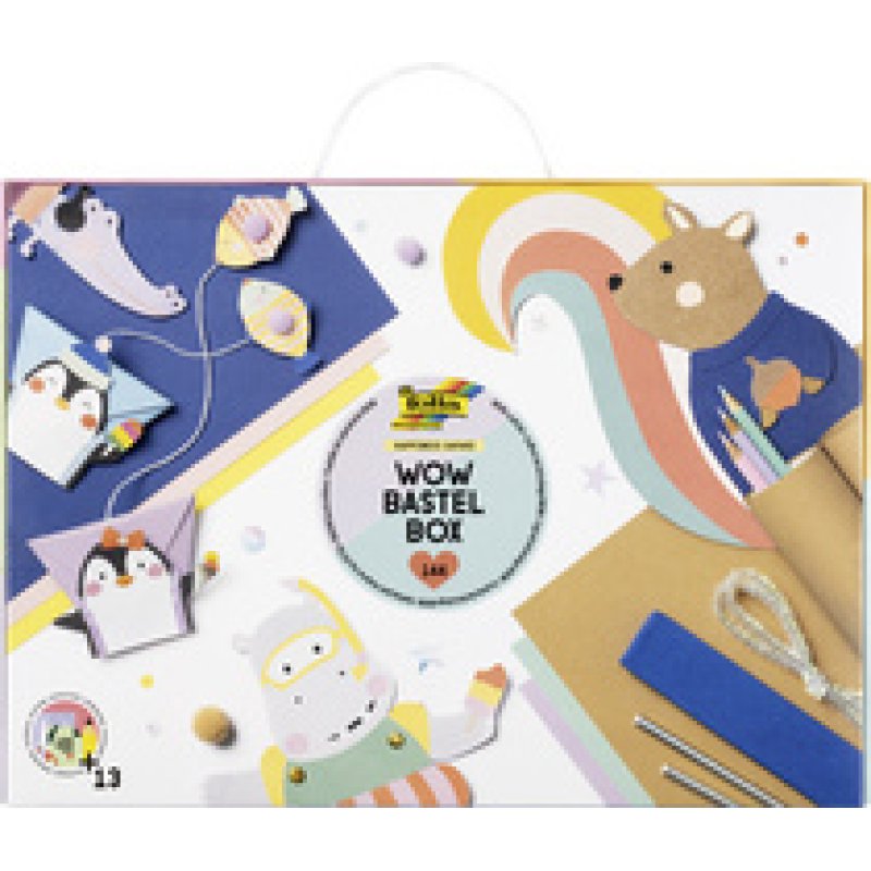 folia WOW Mallette de bricolage HAPPINESS SAFARI, 144 pièces