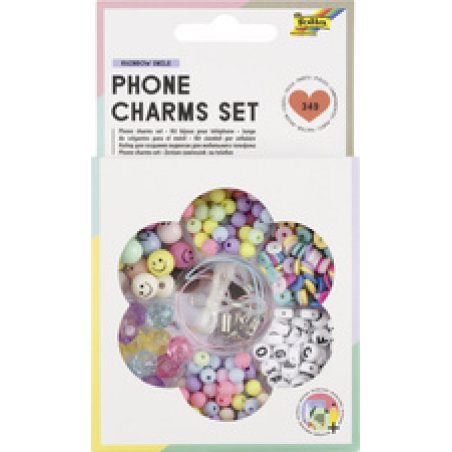 folia Kit de perles Phone Charms RAINBOW SMILE, 349 pièces
