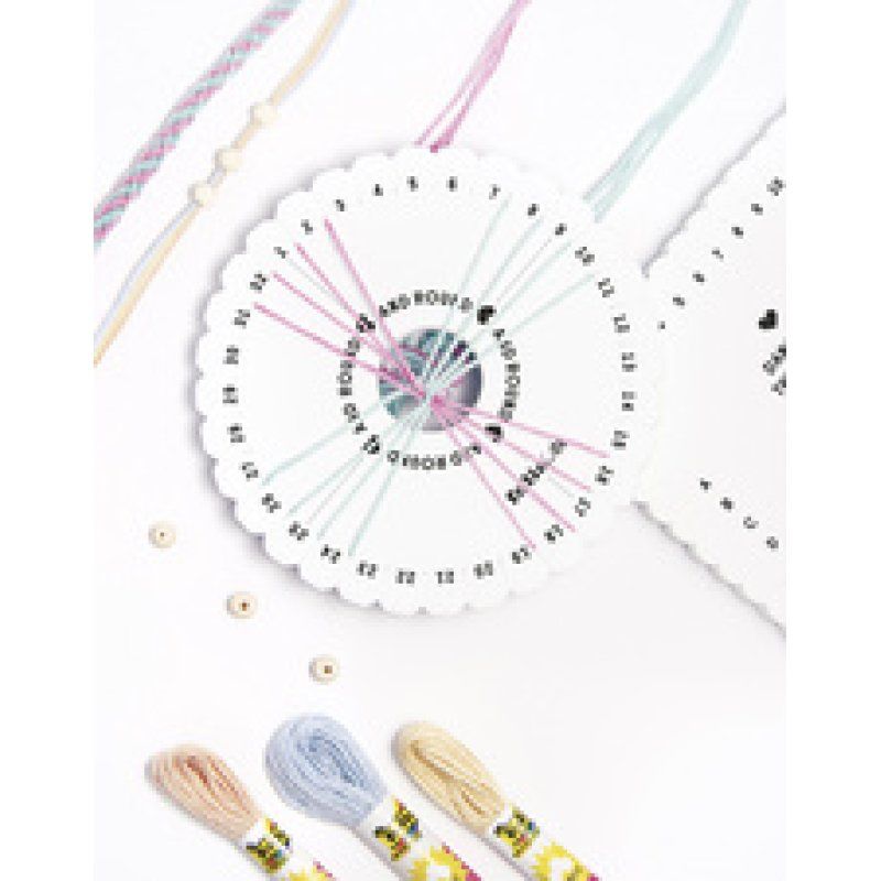 folia Kumihimo Set de bracelets PASTEL RAINBOW, 16 pièces