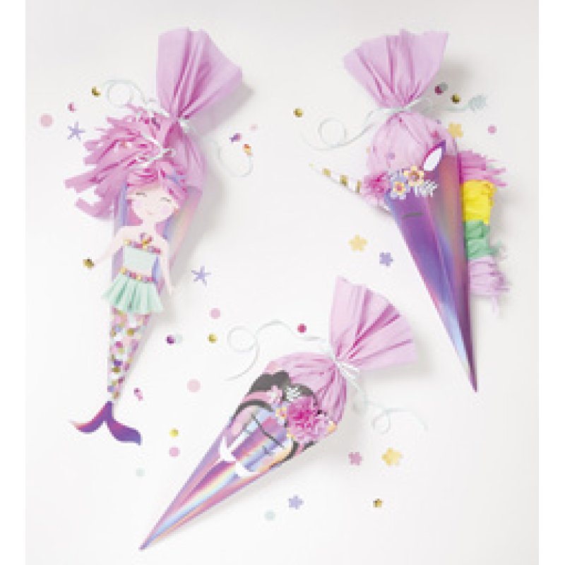 folia Schultüten-Bastelset UNICORN SCHOOL, 3 Motive