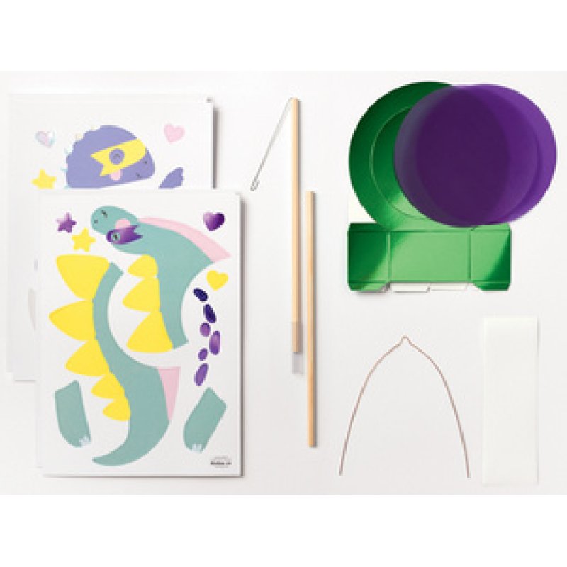 folia Kit de lanterne SUPERHERO DINOS, vert métallisé