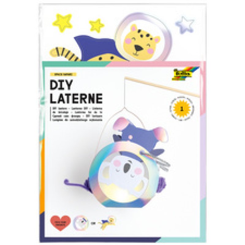 folia Kit de lanterne SPACE SAFARI, métal irisé