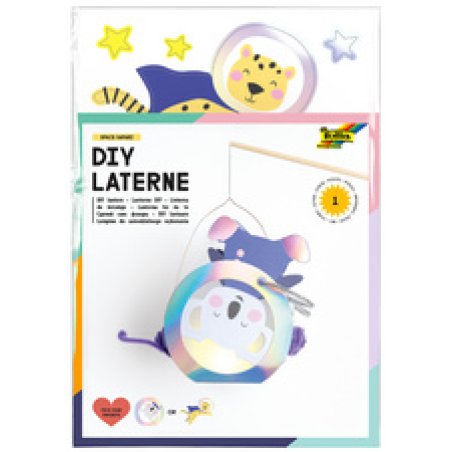 folia Kit de lanterne SPACE SAFARI, métal irisé