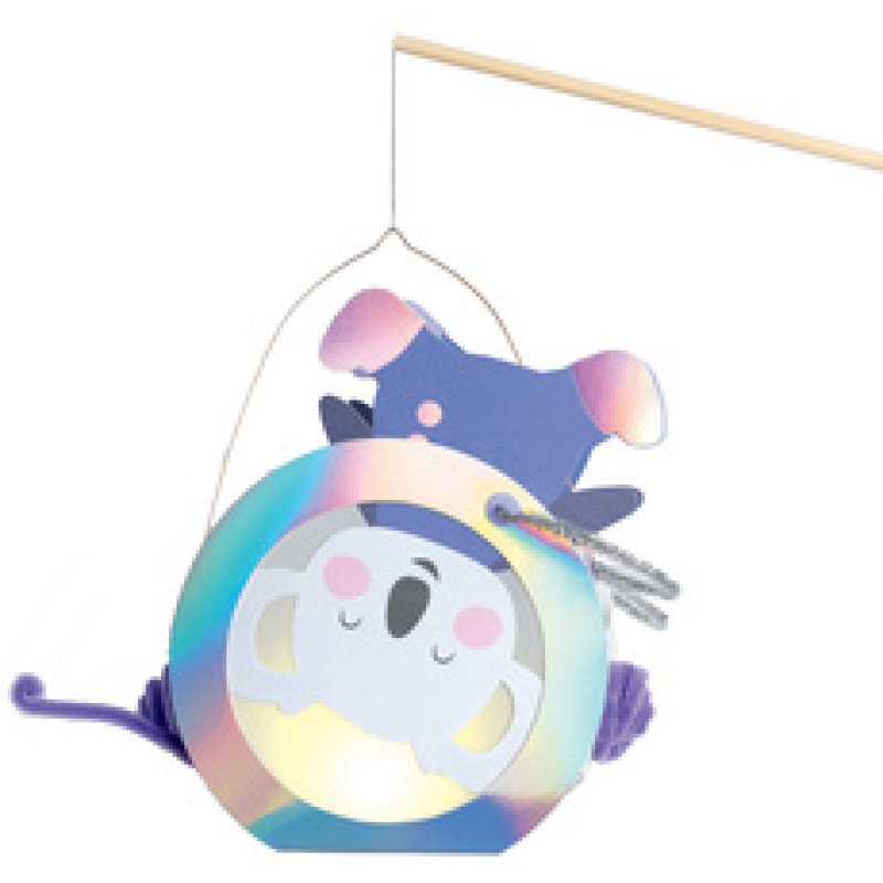 folia Kit de lanterne SPACE SAFARI, métal irisé