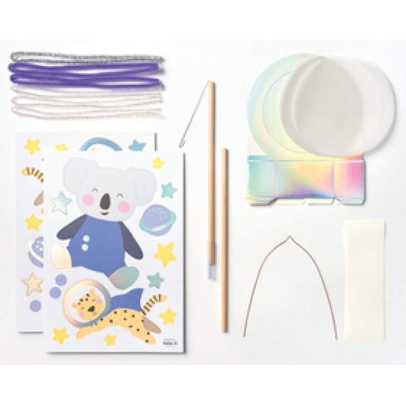 folia Kit de lanterne SPACE SAFARI, métal irisé