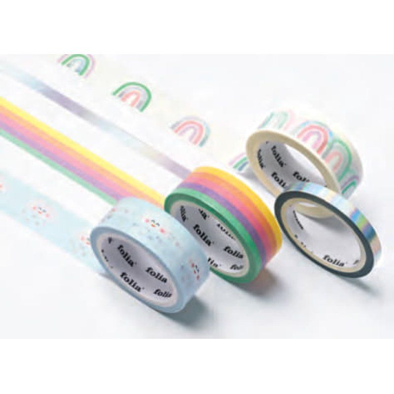 folia Ruban adhésif décoratif Washi-Tape RAINBOW CLOUDS