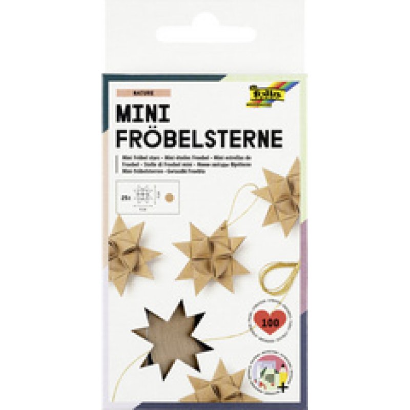 folia Bandes de papier WINTER pour mini étoiles de Froebel