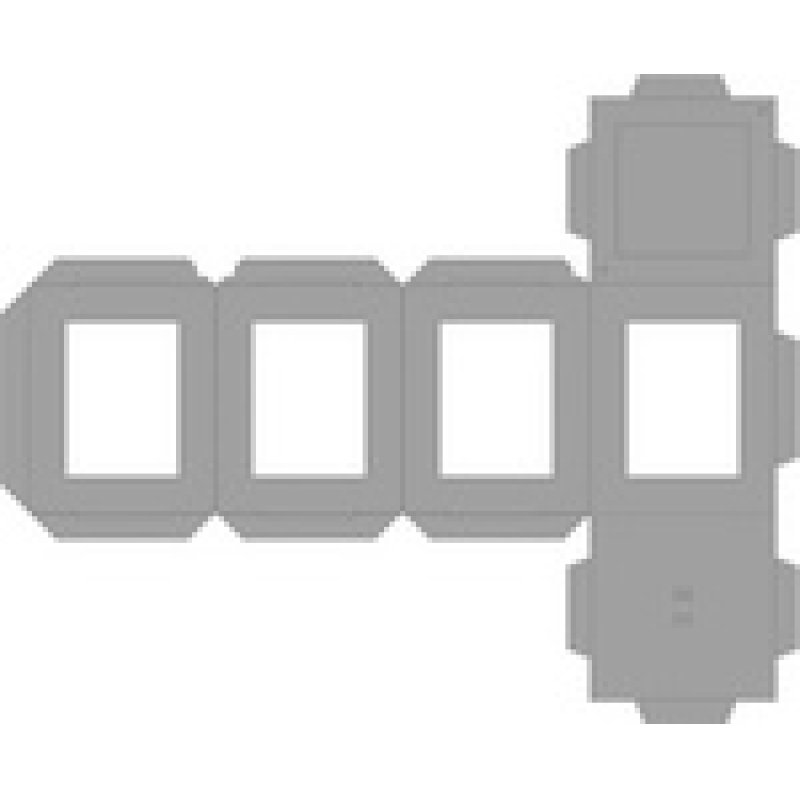 folia Laternen-Zuschnitt, eckig, 100x100x120 mm, sortiert