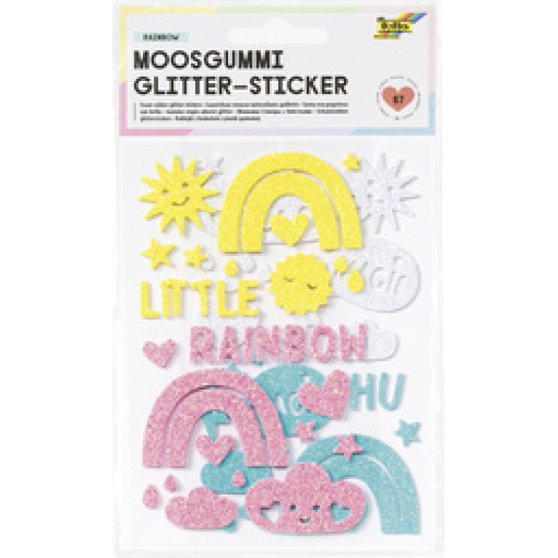 folia Sticker pailleté en caoutchouc mousse "Rainbow"