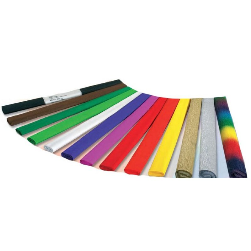 folia Papier crépon en couches, 500 mm x 2,5 m, jaune