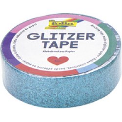 folia Ruban adhésif décoratif Glitzer-Tape, argent