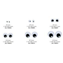 folia Oeil vacillant, rond, 14 mm, non adhésif