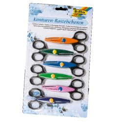 folia Set de ciseaux cranteurs, 6 pièces, assorti