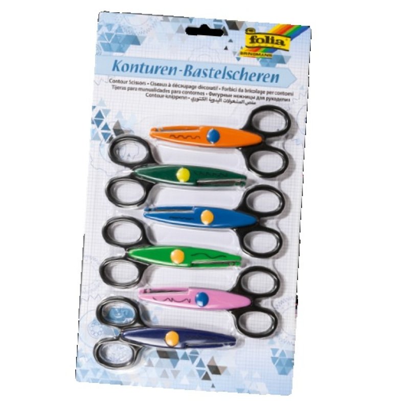 Folia 799/6 stationery/craft scissors Art & Craft scissors Figure cut Multicolour