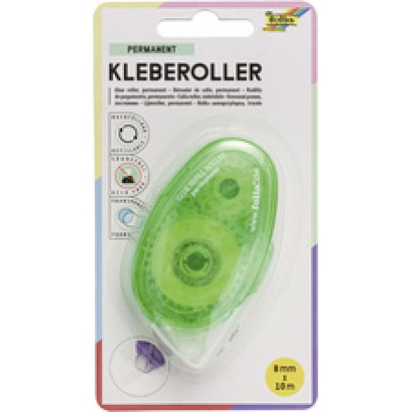 folia Roller de colle réutilisable, 8 mm x 10 m, permanent