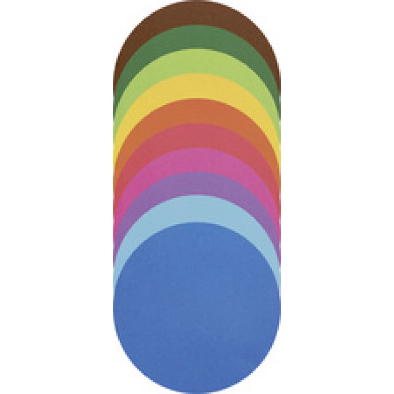 folia Feuille à plier, rond, 180 mm, 500 feuilles, assorti