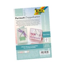 folia Kit de cartes pliantes, 105 x 150 mm, nacre pastel