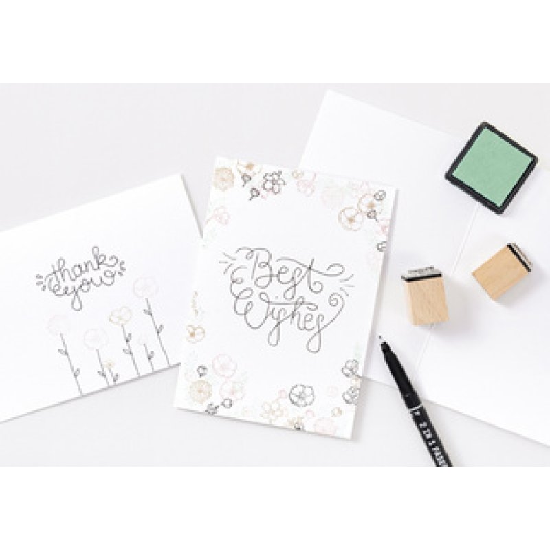 folia Carte pliante, 190 g/m2, A6, blanc