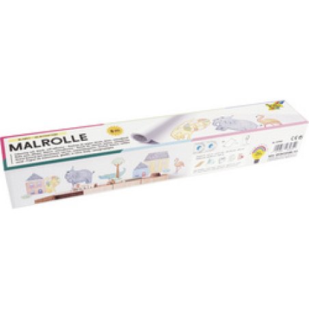 folia Rouleau de papier à dessin, uni, 300 mm x 6 m, blanc