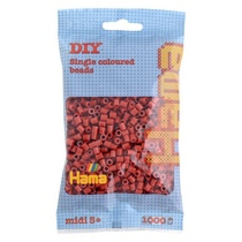 Hama Perles à repasser midi, sachet, marron ours en peluche