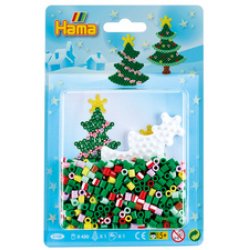 HAMA Perles à repasser midi "Arbre de Noël", sous blister