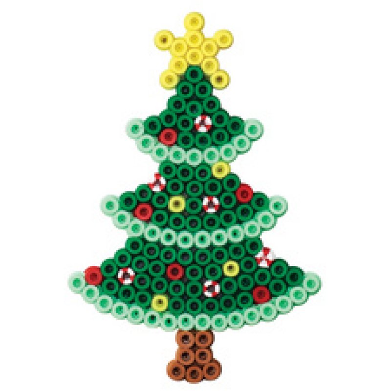 HAMA Perles à repasser midi "Arbre de Noël", sous blister