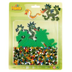 HAMA Perles à repasser midi "Dragon", sous blister
