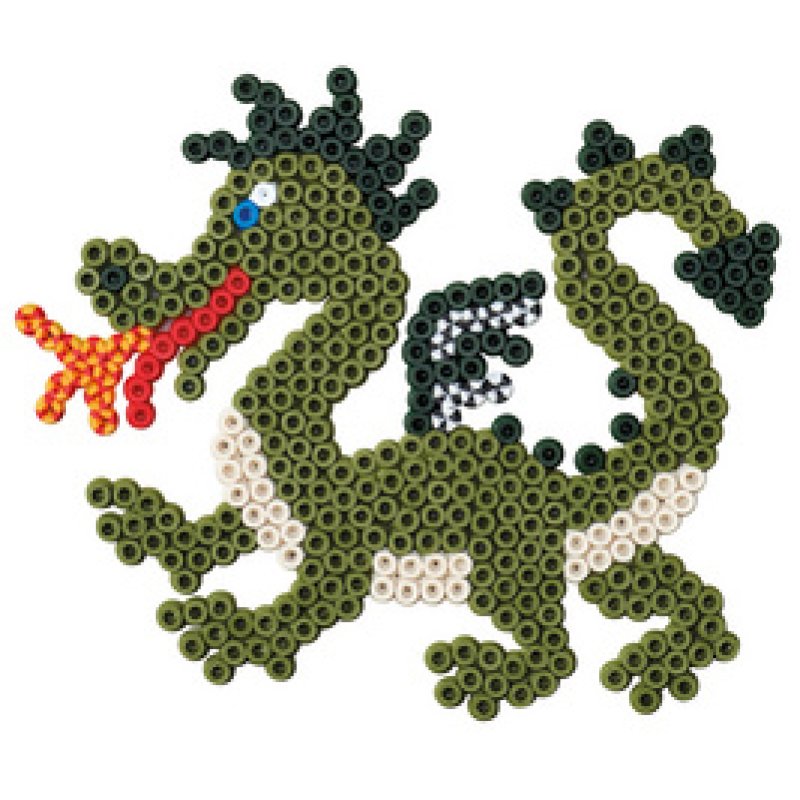 HAMA Perles à repasser midi "Dragon", sous blister