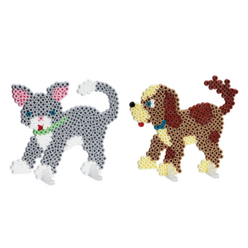 Hama Perles à repasser midi "Chien & chat", boîte cadeau