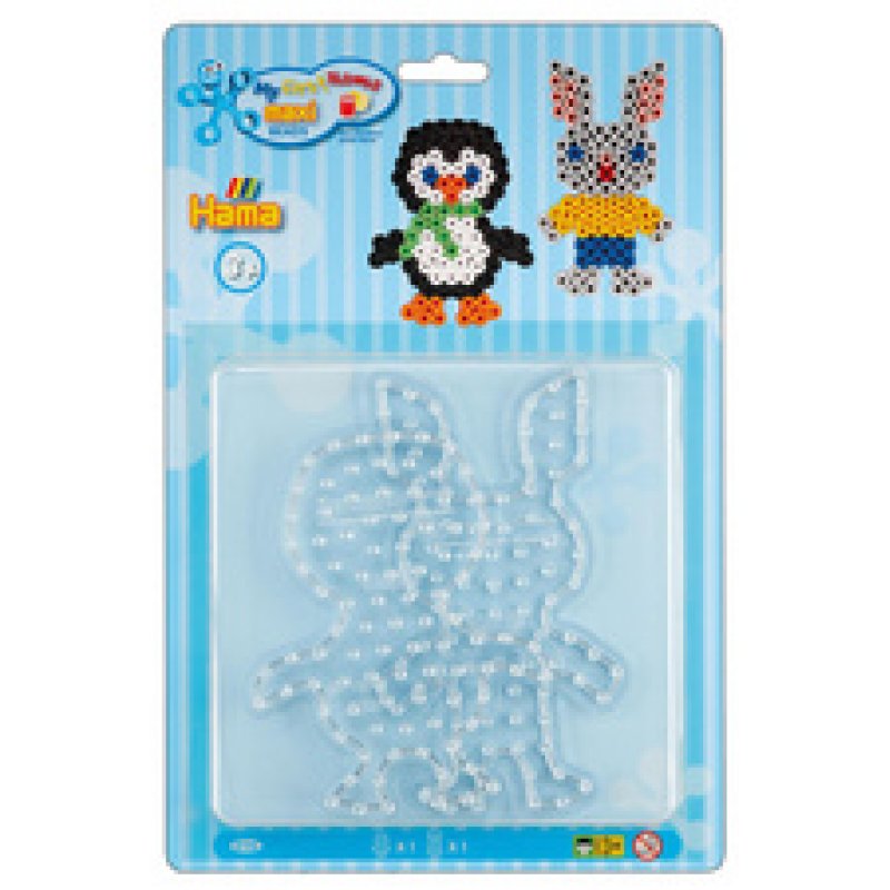Hama Plaques pour perles à repasser "Pingouin, lapin"
