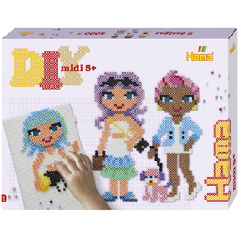 Hama Perles à repasser midi "Fashion Girls", coffret cadeau