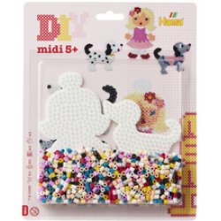 Hama Perles à repasser midi "Petit chien/poupée", en blister