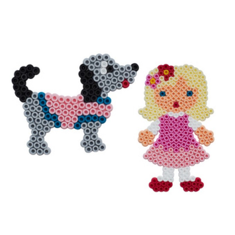 Hama Perles à repasser midi "Petit chien/poupée", en blister