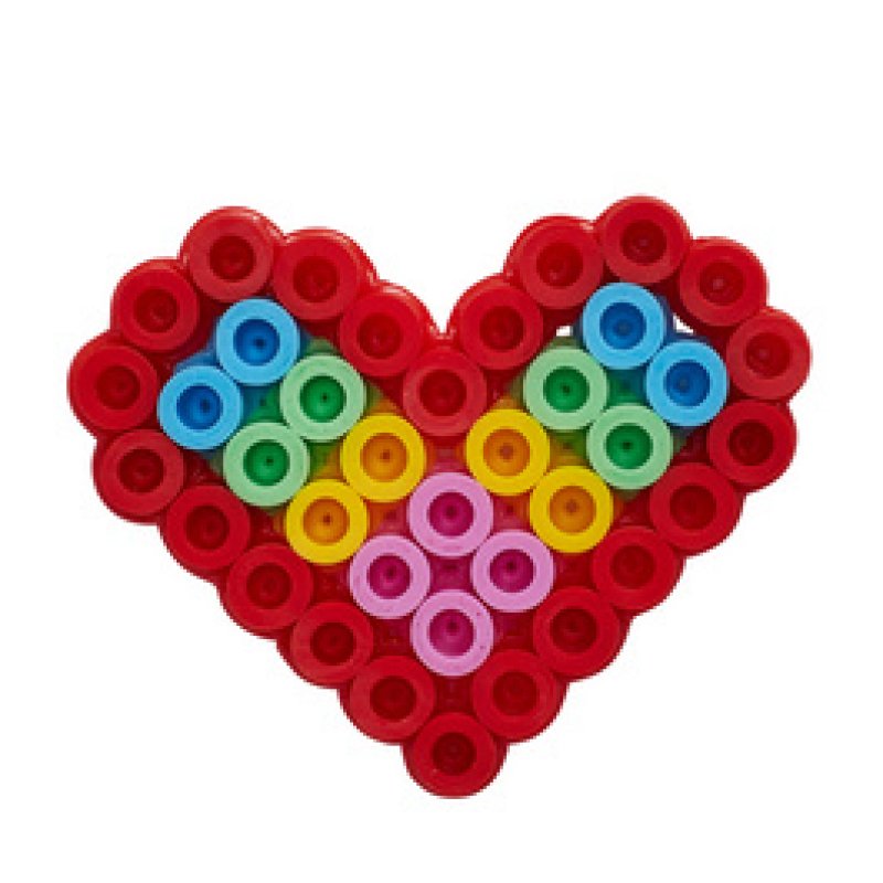 Hama Perles à repasser maxi "Petit coeur", sous blister