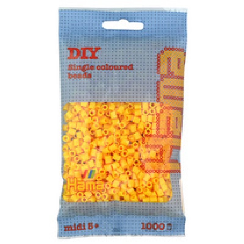 Hama Perles à repasser midi, sachet, jaune pâle
