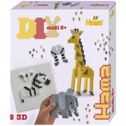 Hama Perles à repasser midi "Safari", coffret cadeau, 3D