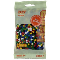 Hama Perles à repasser Bio midi, sachet, "mix 6 couleurs"