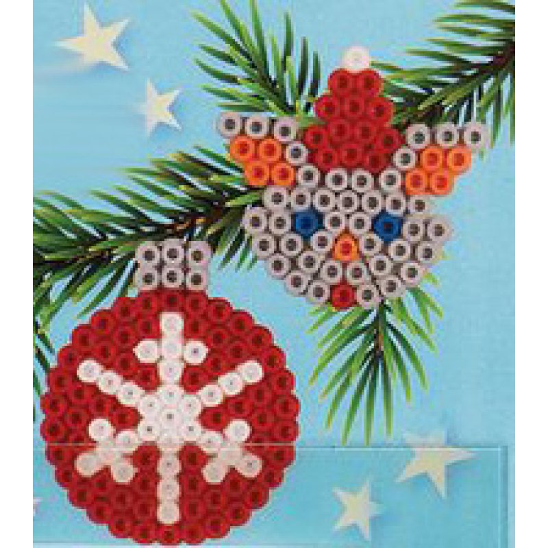 Hama Perles à repasser midi "Boules de Noël", sous blister