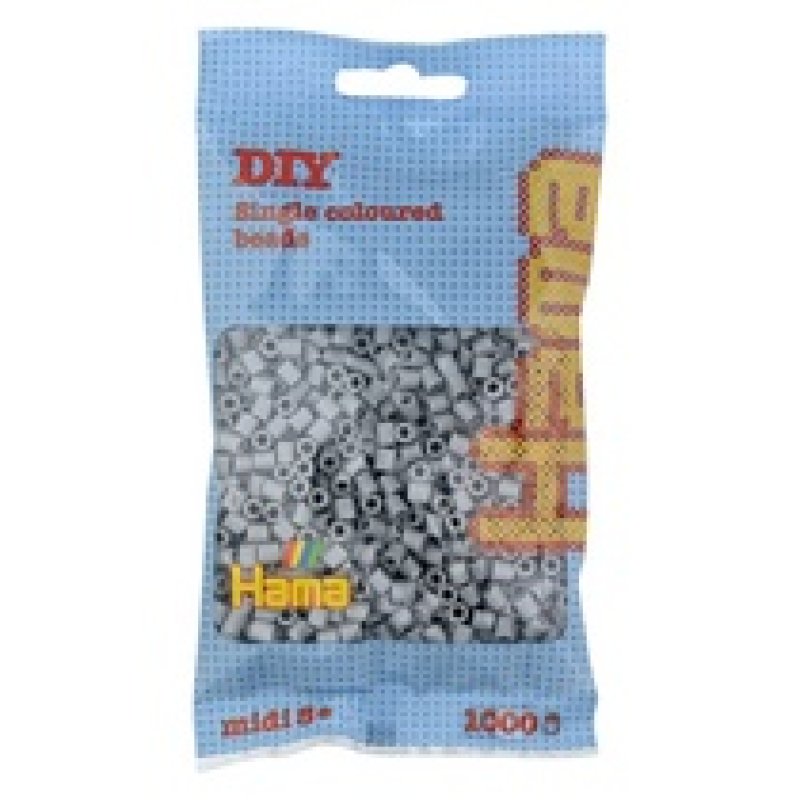Hama Perles à repasser midi, sachet, gris silex