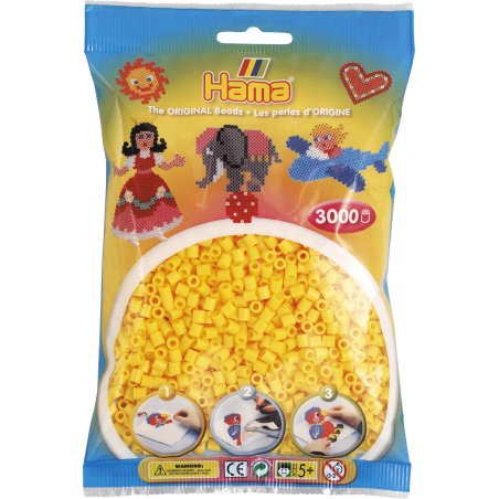 Hama Beads 201-03 beads Tube bead Yellow 3000 pc(s)