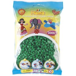 Hama Beads 201-10 perle Perle droite Vert 3000 pièce(s)