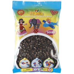 HAMA Perles à repasser midi, sachet de 3.000, marron